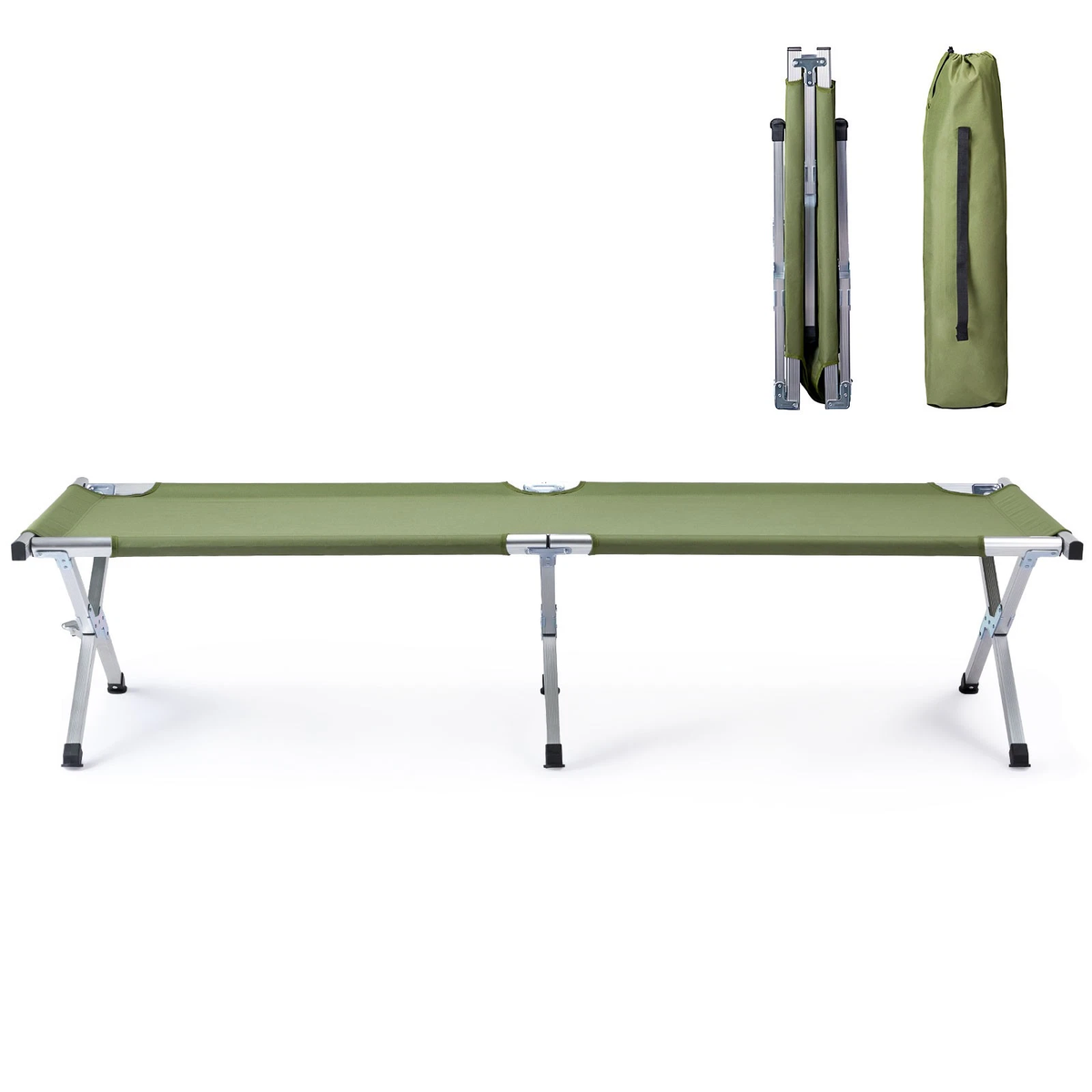Trailhead Cot — Extra Wide Heavy Duty Camping Cot with Steel X-Frame